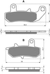 Goldfren AD Rear Brake Pads: Suzuki RG125 RG 125 (1992-1994)