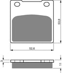 Goldfren AD Front Brake Pads: Honda CB250 CB 250 (1978-1983)