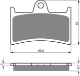 Goldfren AD Brake Pads: AD070 ≈ FA252 / FA168 / FA380 / VD248 / FDB605 / SBS198 / SBS634 / SBS639