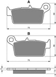 Goldfren AD Rear Brake Pads: Honda NSR75 NSR 75 (1992-2000)