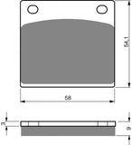 Goldfren AD Rear Brake Pads: Suzuki XN85 XN 85 (1983)