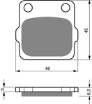 Goldfren AD Rear Brake Pads: Suzuki RM250 RM 250 (1987-1988)