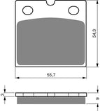 Goldfren AD Brake Pads: AD081 ≈ FA018 / FA019 / VD907 / FDB108 / SBS506