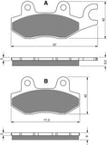 Goldfren AD Brake Pads: AD088 ≈ FA165/2 / FA215/2 / / SBS633