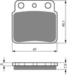 Goldfren AD Rear Brake Pads: Suzuki LT-R450 LT-R 450 (2006-2011)