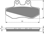 Goldfren AD Front Brake Pads: Yamaha XC125 XC 125 (2004-2011)