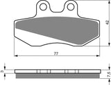 Goldfren AD Front Brake Pads: Yamaha XC125 XC 125 (2004-2011)