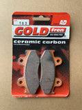 Goldfren AD Rear Brake Pads: Suzuki AN400 AN 400 (1999-2000)