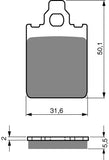Goldfren AD Brake Pads: AD118 ≈ FA186 / VD949 / FDB784 / SBS680