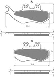 Goldfren AD Front Brake Pads: Yamaha TZR50 TZR 50 (2003-2012)