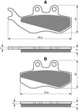 Goldfren AD Front Brake Pads: Yamaha TZR50 TZR 50 (2003-2012)