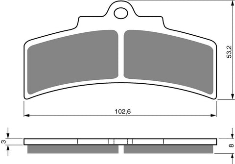 Goldfren AD Brake Pads: AD123 ≈ FA183 / / SBS677