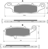 Goldfren AD Brake Pads: AD124 ≈ FA231 / FA259 / VD435 / FDB2049 / SBS704