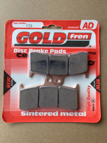 Goldfren AD Brake Pads: AD126 ≈ FA249 / VD437 / FDB2049 / SBS729 / SBS676