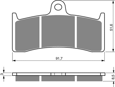 Goldfren AD Front Brake Pads Set: Honda CB1300 CB 1300 (1998)