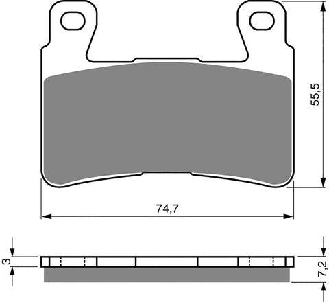 Goldfren AD Brake Pads: AD134 ≈ FA265 / FA296 / VD166 / FDB2079 / SBS734