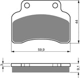 Goldfren AD Brake Pads: AD136 ≈ FA235 / VD996 / FDB2191 / SBS723