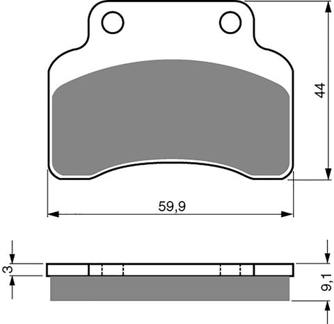 Goldfren AD Brake Pads: AD136 ≈ FA235 / VD996 / FDB2191 / SBS723