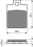 Goldfren AD Brake Pads: AD137 ≈ FA260 / FDB2057 / SBS724