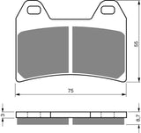 Goldfren AD Brake Pads: AD141 ≈ FA244 / VD262 / FDB2042 / SBS706 / SBS727
