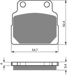 Goldfren AD Rear Brake Pads: Honda CB450 CB 450 (1989-1992)