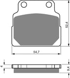 Goldfren AD Rear Brake Pads: Honda CB450 CB 450 (1989-1992)