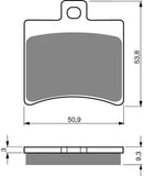 Goldfren AD Brake Pads: AD150 ≈ FA298 / VD974 / FDB2090 / SBS152 / SBS747