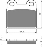 Goldfren AD Brake Pads: AD166 ≈ FA057 / VD935 / SBS527