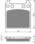 Goldfren AD Rear Brake Pads: Honda GL1000 GL 1000 (1975-1979)