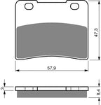 Goldfren AD Front Brake Pads Set: Suzuki GSXR400 GSX-R 400 (1984-1985)