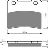 Goldfren AD Front Brake Pads Set: Suzuki GSXR400 GSX-R 400 (1984-1985)