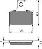 Goldfren AD Brake Pads: AD173 ≈ FA351 / VD9003 / FDB2127 / SBS803