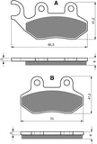 Goldfren AD Brake Pads: AD174 ≈ FA264 / VD9012 / FDB2190 / SBD140 / SBS708