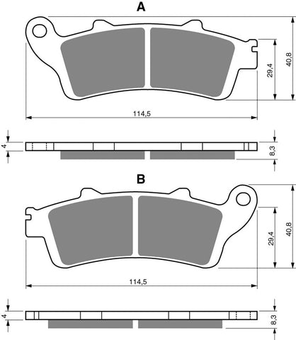 Goldfren AD Brake Pads: AD178 ≈ FA261 / VD165/2 / VD165/3 / FDB2073 / FDB2098 / SBS147 / SBS721 / SBS736 / SBS735