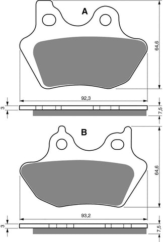 Goldfren AD Brake Pads: AD181 ≈ FA299 / FA400 / VD971 / FDB2097 / SBS750