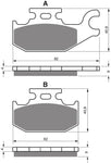 Goldfren AD Rear Brake Pads: Yamaha YFM400 YFM 400 (2000-2006)