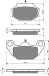 Goldfren AD Rear Brake Pads: Kawasaki KSF90 KSF 90 (2007-2014)