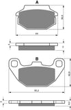 Goldfren AD Rear Brake Pads: Kawasaki KSF90 KSF 90 (2007-2014)