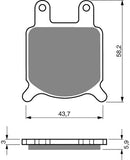 Goldfren AD Brake Pads: AD184 ≈ FA076 / VD928 / SBS560
