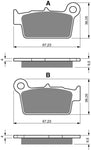 Goldfren AD Rear Brake Pads: Suzuki RM250 RM 250 (2009)