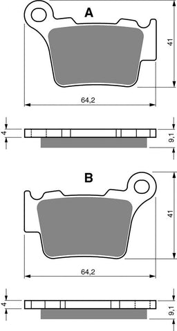 Goldfren AD Brake Pads: AD191 ≈ FA368 / VD997 / FDB2165 / SBS791