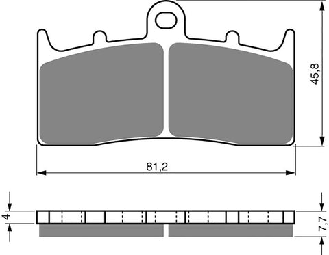 Goldfren AD Front Brake Pads Set: Kawasaki ZRX400 ZRX 400 (1998-2005)