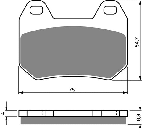 Goldfren AD Brake Pads: AD195 ≈ FA304 / VD972 / FDB2102 / SBS746