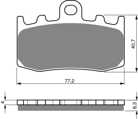 Goldfren AD Brake Pads: AD196 ≈ FA335 / VD9000 / FDB2125 / SBS796