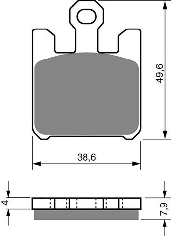 Goldfren AD Brake Pads: AD200 ≈ FA369/4 / VD354 / FDB2164 / SBS788