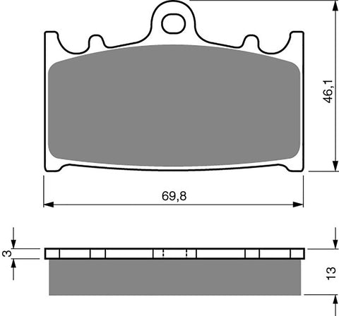 Goldfren AD Brake Pads: AD206 ≈ FA366 / / FDB2163 / SBS789