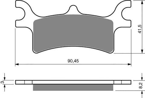 Goldfren AD Brake Pads: AD209 ≈ FA314R / VD992 / SBS787