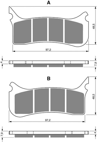 Goldfren AD Brake Pads: AD212 ≈ FA406