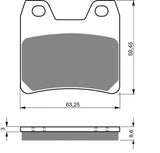 Goldfren AD Brake Pads: AD222 ≈ FA348 / VD268 / FDB2150 / SBS770