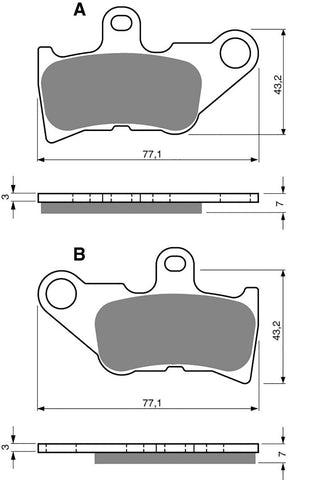 Goldfren AD Brake Pads: AD224 ≈ FA336 / VD267 / SBS764